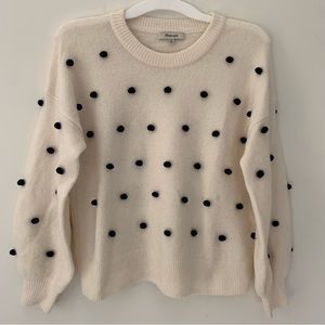 Madewell Brockton bobble sweater XXS Ivory Blue